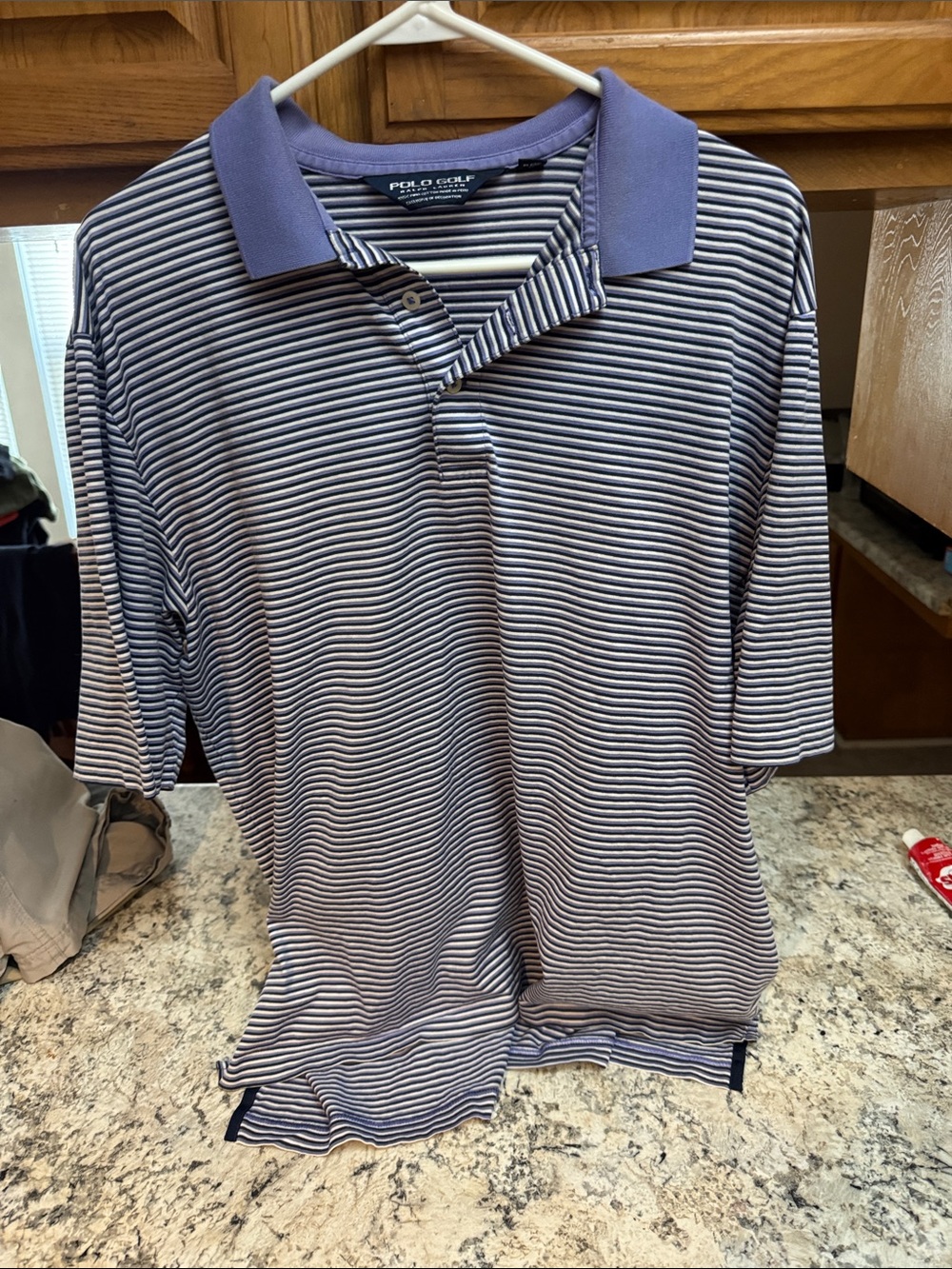 Polo by Ralph Lauren Men's Striped Polo - Navy and White